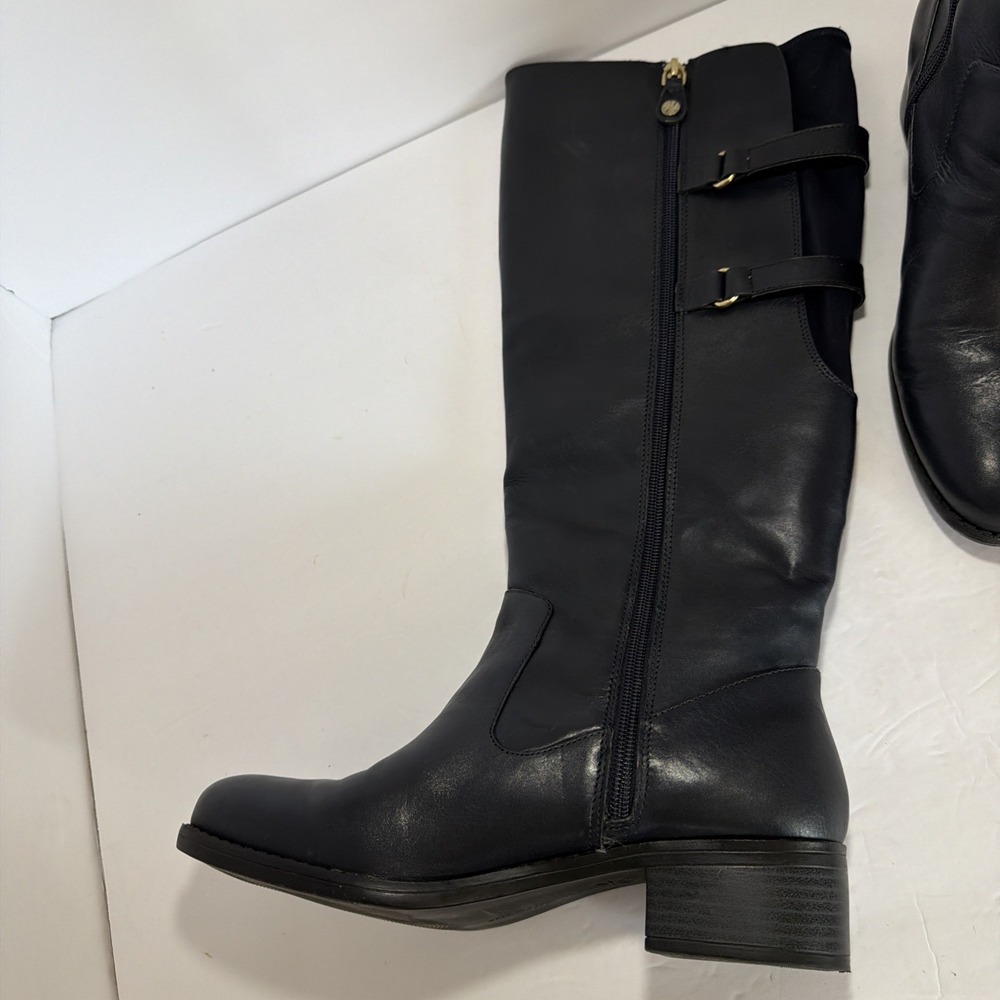 isaac mizrahi live boots Angela 8W Black Riding Boots - Picture 3 of 9